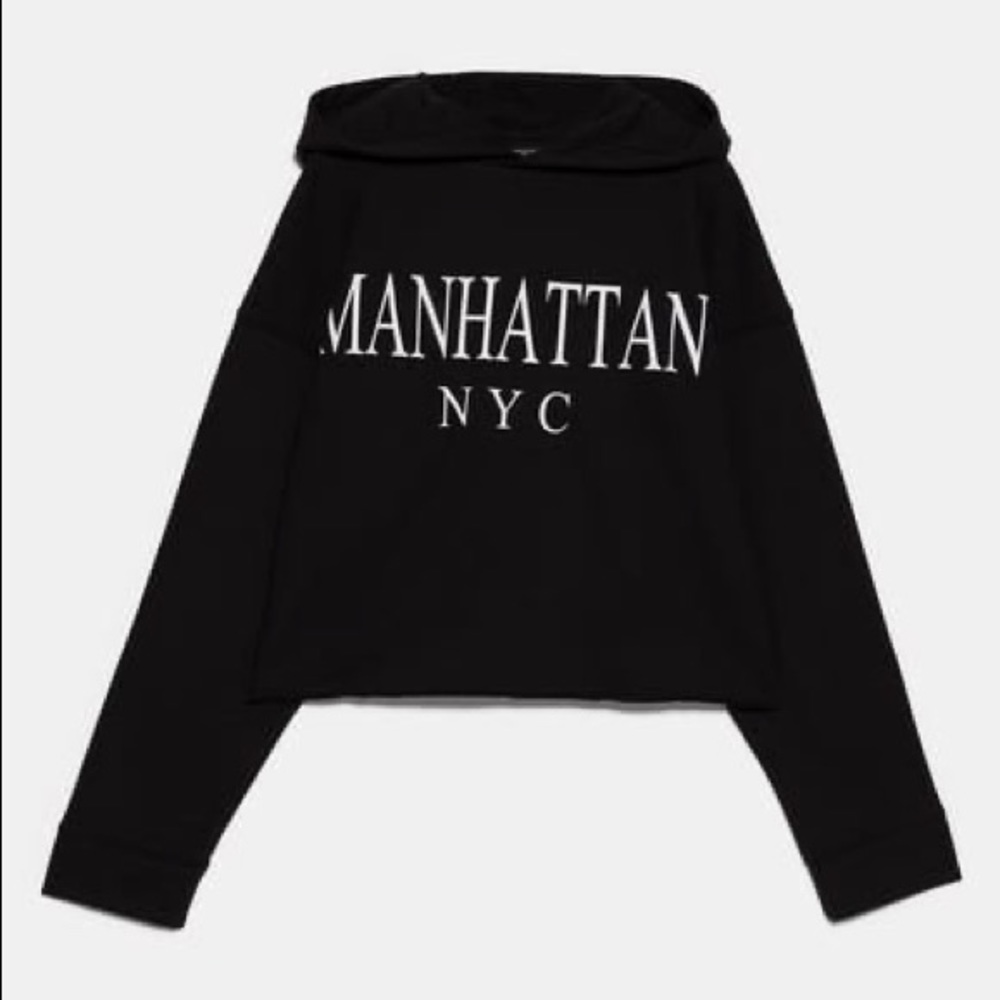 Zara Manhattan NYC Cropped Sweater